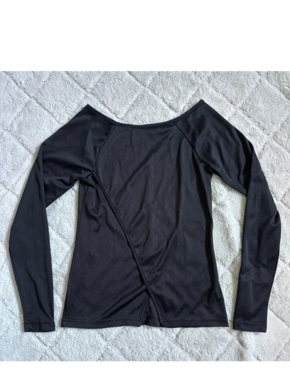 Simply Southern | Black Long Sleeve Wrap Top | Size Youth Medium